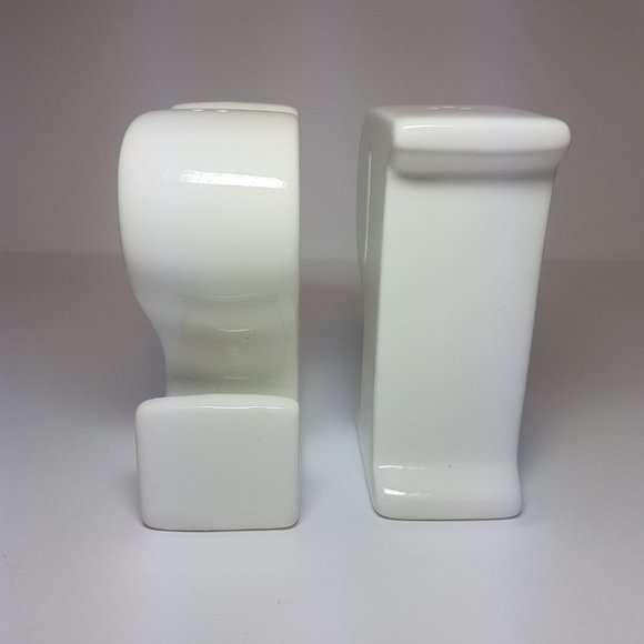 Vintage Alphabet Letters Ceramic Salt and Pepper Shakers White - Picture 7 of 9
